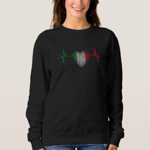 Heartbeat Italian Flag Italy Sweatshirt