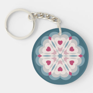 Heartbeat Kaleidoscope Key Ring