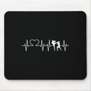 Heartbeat Kickboxing Shirt Kick Boxing Karate Tee Mouse Mat