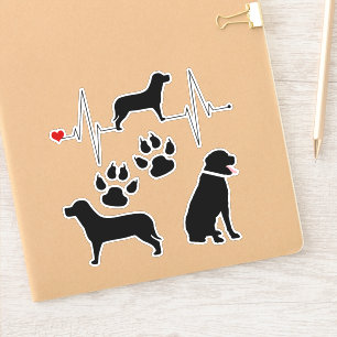 Heartbeat Labrador Dog Silhouette Collection