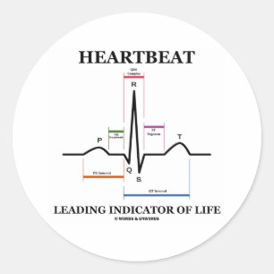 Heartbeat Leading Indicator Of Life Classic Round Sticker
