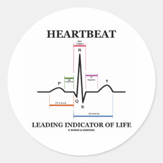 Heartbeat Leading Indicator Of Life Classic Round Sticker