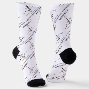 Heartbeat Leading Indicator Of Life ECG/EKG Humour Socks