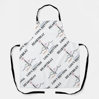 Heartbeat Life's Rhythm ECG/EKG Electrocardiogram Apron