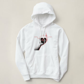 Heartbeat Love Design – Hand Holding Heart Hoodie