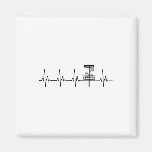 Heartbeat Love Disc Golf Funny Magnet