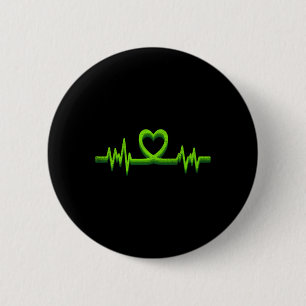 Heartbeat Mental Health Awareness For Mens Kids 6 Cm Round Badge