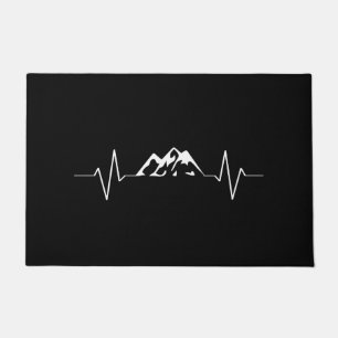 Heartbeat Mountaineering Hiking Gift Doormat