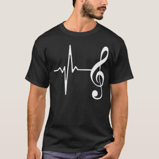 Heartbeat Music Clef T-Shirt