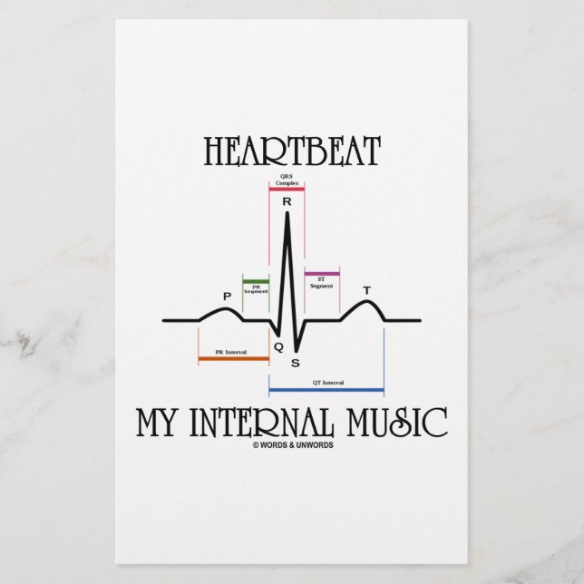 Heartbeat My Internal Music (ECG/EKG Heartbeat) (Front)