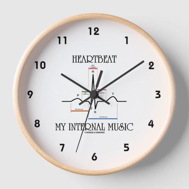 Heartbeat My Internal Music Electrocardiogram EKG Clock (Front)