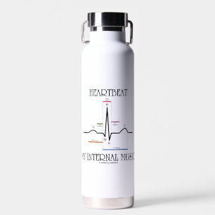Heartbeat My Internal Music Electrocardiogram EKG Water Bottle