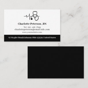 Heartbeat Nurse Doctor  Business Card
