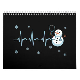 Heartbeat Nurse Snowman Christmas  Calendar
