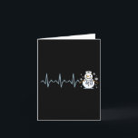 Heartbeat Nurse Snowman Nurse Christmas  Card<br><div class="desc">Heartbeat Nurse Snowman Nurse Christmas</div>