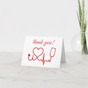 Heartbeat Nurse Thank You Card