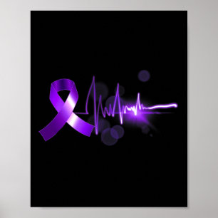 Heartbeat Opioid Ribbon Opioid Overdose Awareness Poster