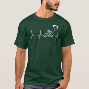 Heartbeat Paragliding Over Mountain T-Shirt