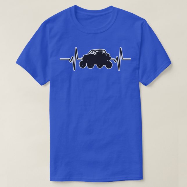 Heartbeat Pulse OffRoad Racing UTV  T-Shirt (Design Front)