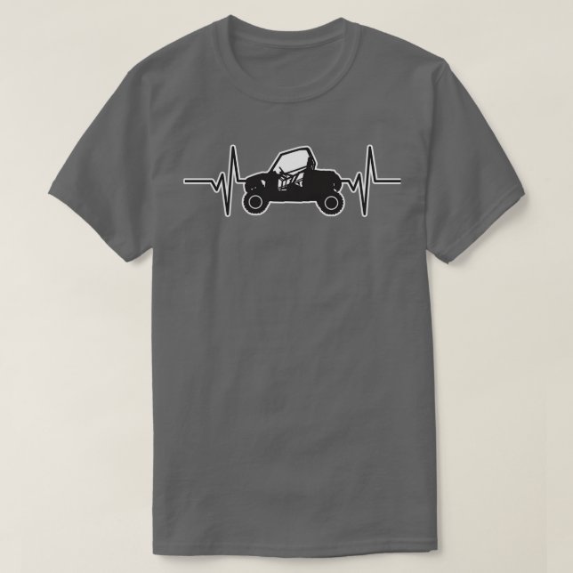 Heartbeat Pulse Polaris RZR570 UTV  T-Shirt (Design Front)