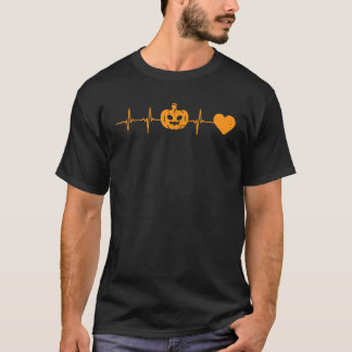 Heartbeat Pumpkin Scrub Top Nurse Halloween Costum