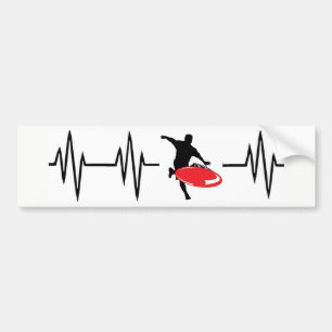 Heartbeat Red Disc Golf sticker