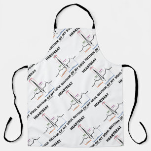 Heartbeat Rhythm Of My Soul ECG Electrocardiogram Apron