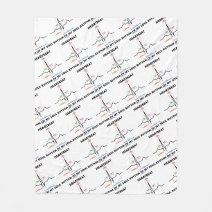 Heartbeat Rhythm Of My Soul ECG Electrocardiogram Fleece Blanket