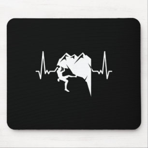 Heartbeat Rock Climbing Bouldering Mountain Climbe Mouse Mat