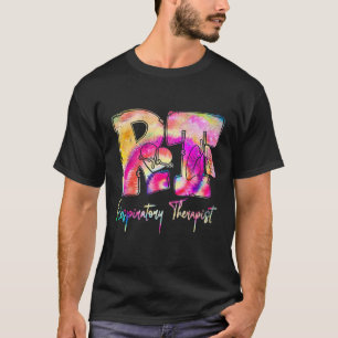 Heartbeat RT Nurse Respiratory Therapist Tie Dye T-Shirt