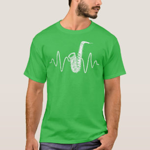 Heartbeat Saxophone Saxophonist T-Shirt