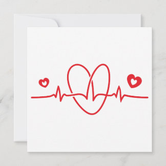 Heartbeat Scribbles Save The Date