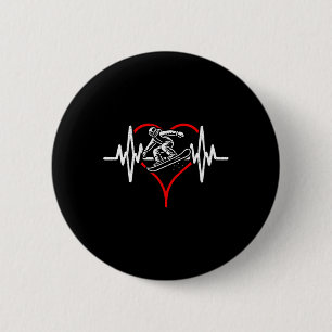 Heartbeat Skateboarding Skater Heartline Extreme S 6 Cm Round Badge