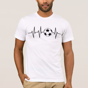 Heartbeat Soccer   Soccer Ball Fan   Football  T-Shirt