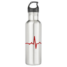 Heartbeat Stainless Steel Water Bottle