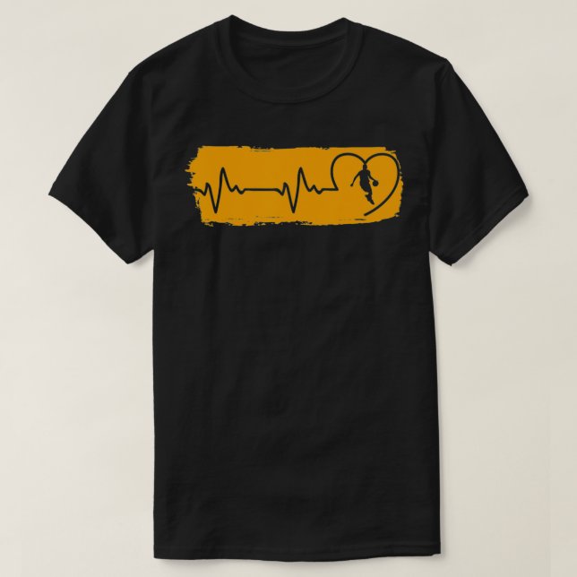 Heartbeat Team Players Play Sports League Basketba T-Shirt (Design Front)