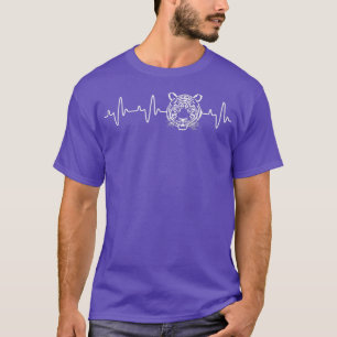 Heartbeat Tiger Funny Tiger Design For Men Women K T-Shirt