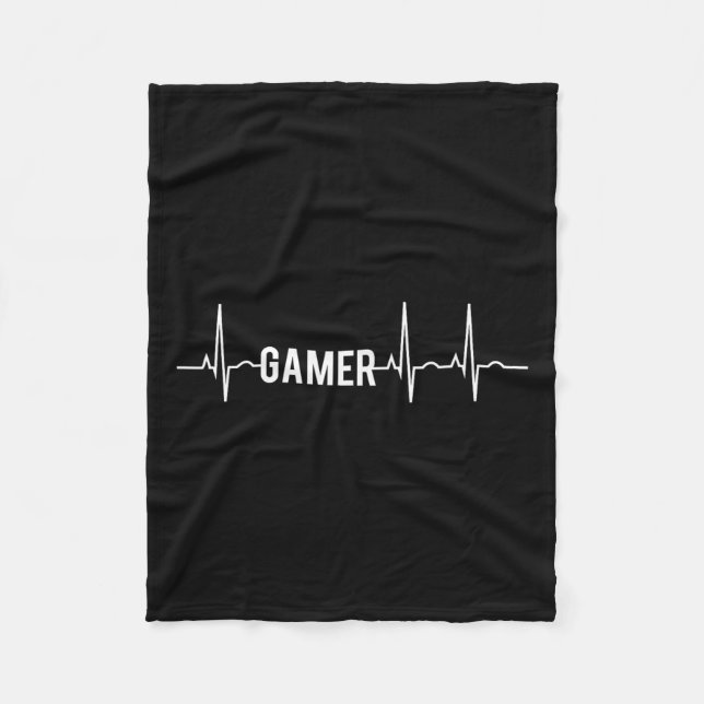 Heartbeat Video Games Lover  Fleece Blanket (Front)