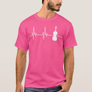 Heartbeat Violin Viola Cello Orchestra String Inst T-Shirt