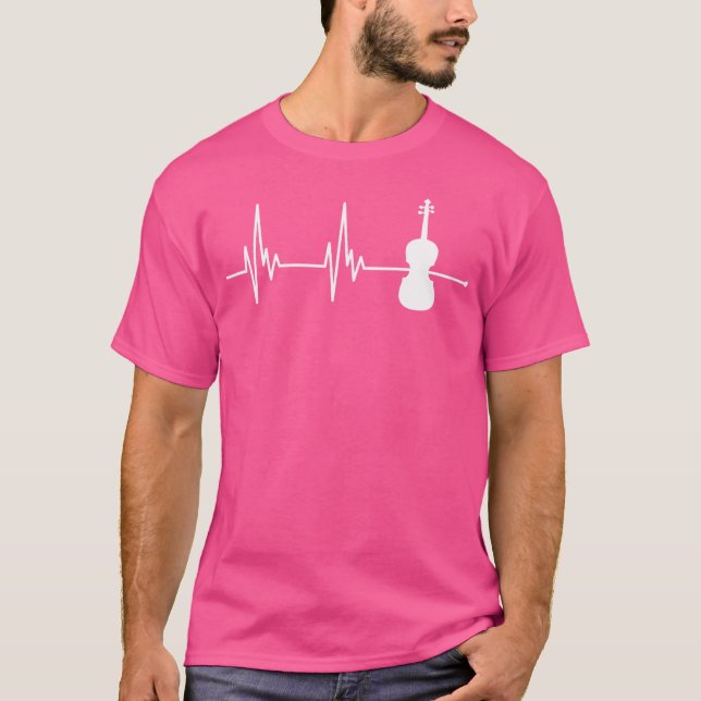 Heartbeat Violin Viola Cello Orchestra String Inst T-Shirt (Front)