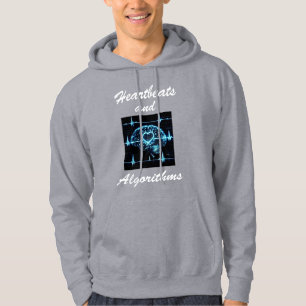 “Heartbeats and Algorithms” futuristic love Hoodie