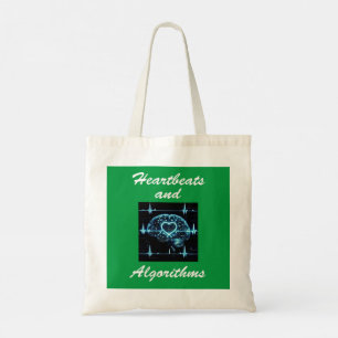 “Heartbeats and Algorithms” Futuristic love Tote Bag