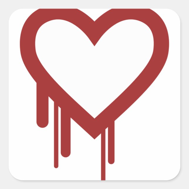 Heartbleed Bug 2014 - High Quality Square Sticker (Front)