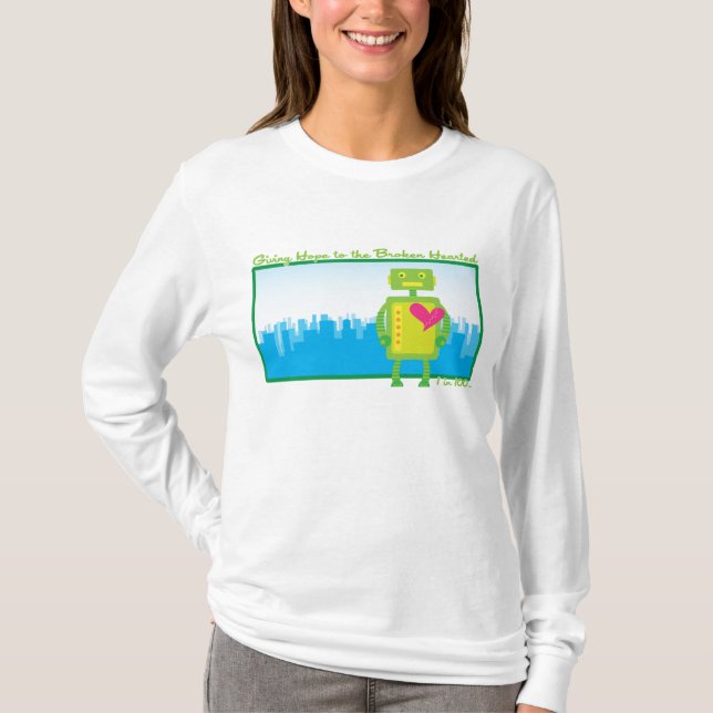 HeartBot Ladies' Longsleeve T-Shirt (Front)