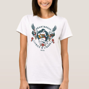 "Heartbreak Lyrics & Liquor, 1975" Retro Pinup T-Shirt
