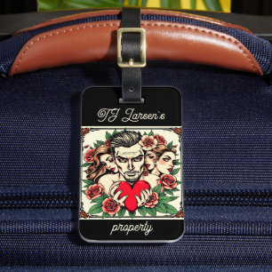 Heartbreaker and women Tattoo art-inspired custom Luggage Tag