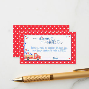 Heartbreaker Baby Shower Diaper Raffle Card