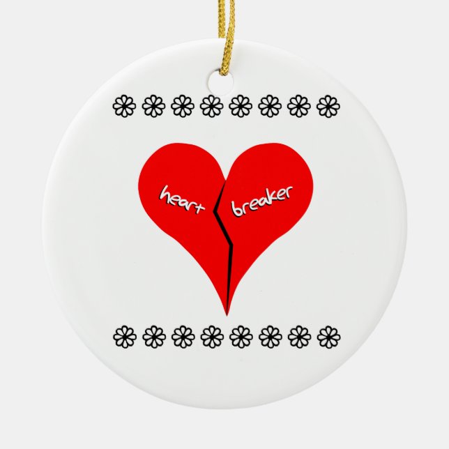 Heartbreaker Ceramic Tree Decoration (Front)