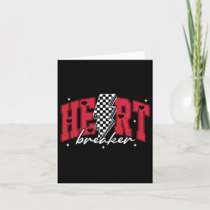 Heartbreaker Chequered Retro Valentines Day Heart  Card