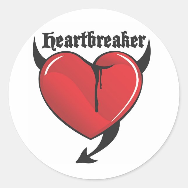 Heartbreaker Classic Round Sticker (Front)